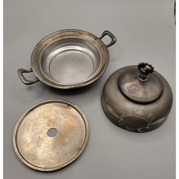 Antique Butter Dish with Ice Hull Albany Silverplate Co 1870-1880 - Picture 8 of 10